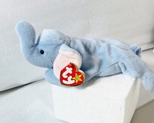 Ty Peanut the Elephant Plush 1995 Beanbag Stuffed Animal 8  