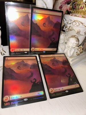 4 x MTG Foil Mountain APAC League Promo 2024 Year Of The