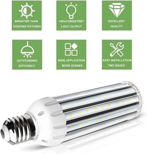 Super Bright 54W LED Corn Light Bulb, E26/E39 Large Mogul Base, 6500K Dayligh... - Picture 6 of 8
