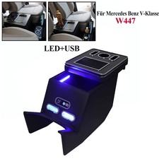 Armlehnenbox für Mercedes Benz V-Klasse V220 V250 V300 W447 Schwarz 2014-2023 DE