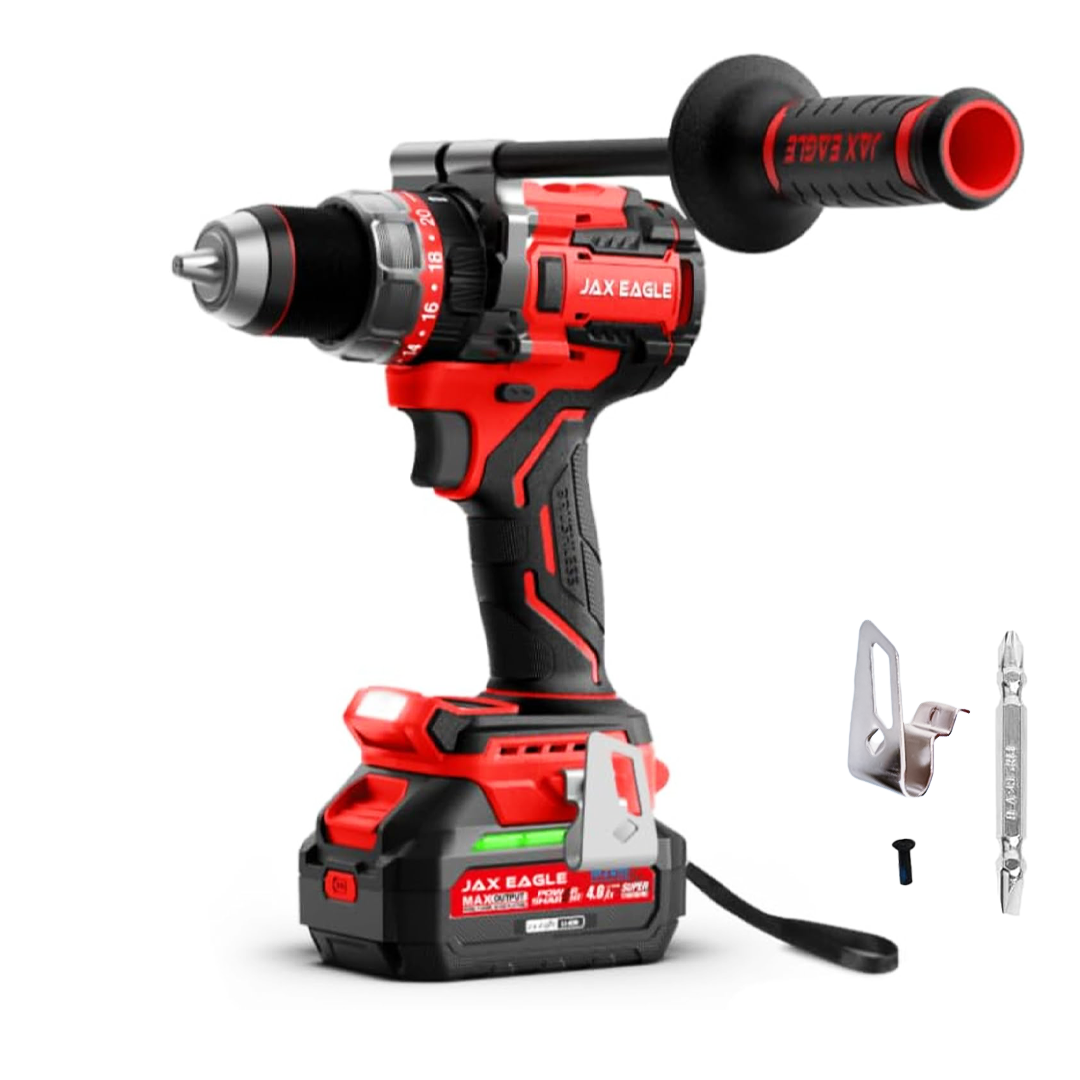Jax Eagle 20V Cordless Impact Drill,13mm Chuck,150Nm with 1 Battery & 1 Charger