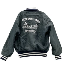 Vintage Swingster Bomber Men Large Green Harrington Varsity Academia Cowboy Rope