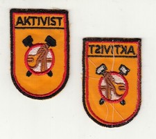 1 x original Aufn&auml;her Sportkleidung DDR BSG Betriebssportgemeinschaft Aktivist