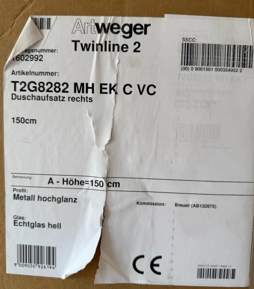 Artweger Twinline 2 Duschaufsatz für Badewanne mit Wannentür - Bild 3 von 3