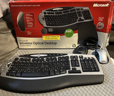 Microsoft Wireless Optical Desktop Comfort Edition Keyboard Mouse Dongle