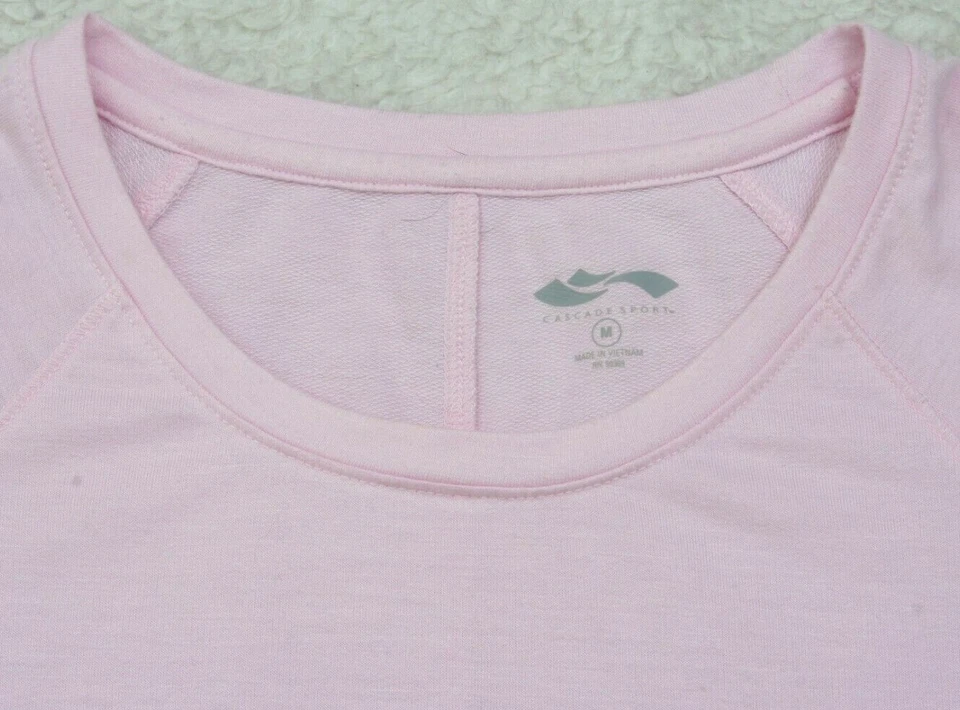 Sudadera Cascade Sport Rosa Cuello Redondo Mezcla Rayón Mediana Sólida Mujer WS156 Foto 4 de 4