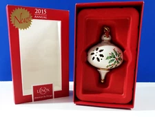 Lenox 2015 Annual Holiday Spire Pierced Ornament 4.5" Holly Berries in Box