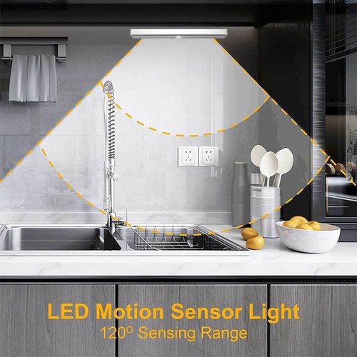 LED Motion Sensor Light Kitchen Lamp Under Cabinet Closet Light Battery Powered - Picture 17 of 23