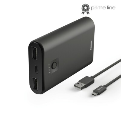 Hama Metallic Powerbank Zusatzakku 7500 mAh Micro USB Ladegerät Universal 314