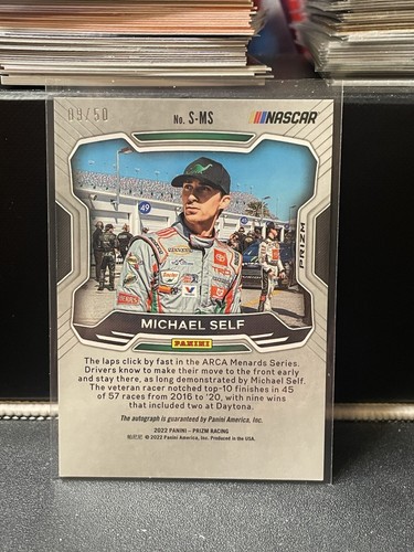 2022 Prizm Michael Self Sensational Signatures S-MS Blue/Carolina Hyper /50 - Picture 2 of 2