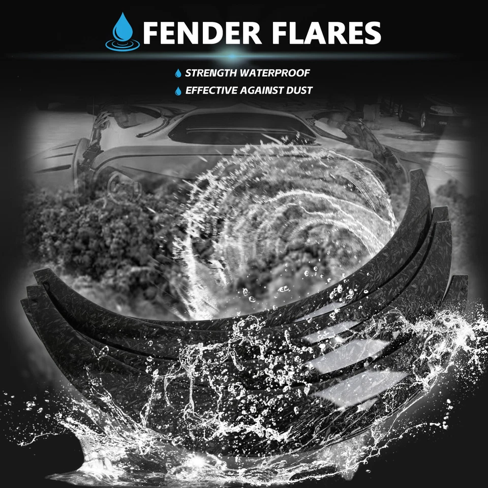 Para Renault Clio 2002-2017 4 Piezas Guardabarros Llamaradas Cuerpo Extra Ancho Arco Rueda Forjado Foto 3 de 4