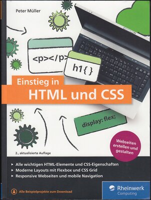 Einstieg in HTML und CSS: Webseiten erstellen (P. Müller, 2. Auflage 2022) Z 1-2