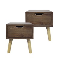 Nachttisch 1 Schublade 2Er-Set Thekla Eiche Beistelltisch Kommode Hti-Living