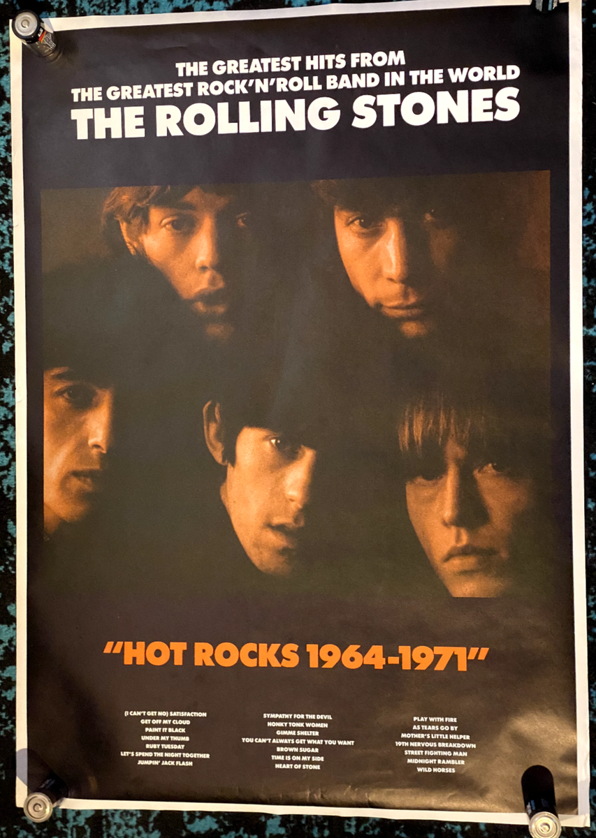 THE ROLLING STONES 1971 ポスターHOT ROCKS Rolling Stones Hot Rocks 1964 - 1971 Album promo poster RARE! | eBay
