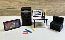 Miniature Karaoke speaker microphone glow stick table chair set