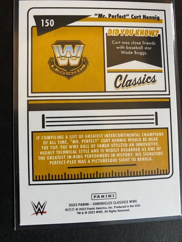 Curt Henning - 2023 WWF Chronicles Classics Card #150 - Picture 2 of 2