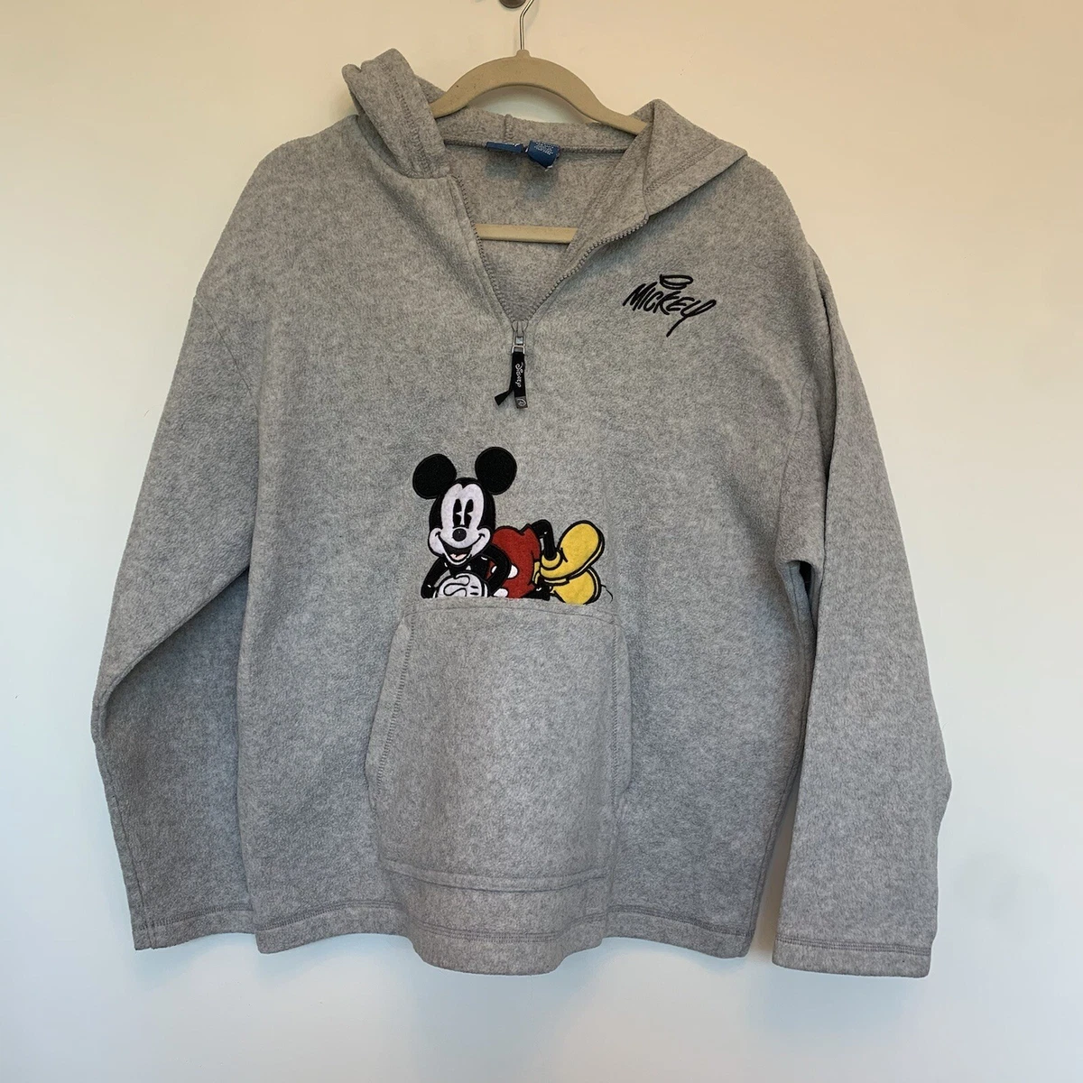 Grey mickey mouse best sale hoodie