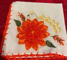Tablecloth, Small Square Table Toppers, handmade Embroidered Background 19 18
