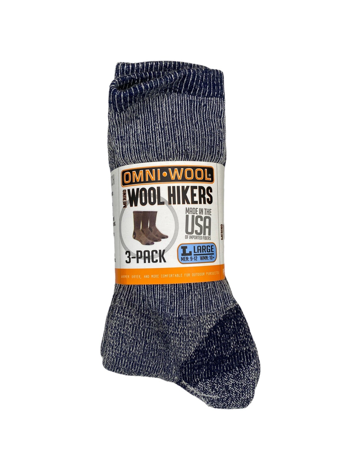 OMNI WOOL WOOL HIKERS MERINO WOOL SOCKS SIZE LARGE 3 PAIRS eBay