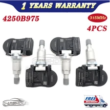 4PCS Tire Pressure Sensor TPMS 4250B975 For Mitsubishi Mirage 2014-2020 315MHZ