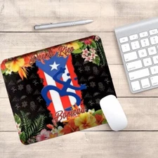 PUERTO RICO DESIGN ROUND PC GAMING MOUSE PAD MAT HOME SCHOOL OFFICE GIFT
