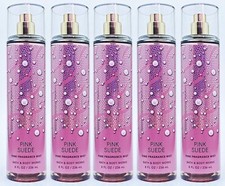 5 Bath  Body Works PINK SUEDE Fine Fragrance Mist Body Spray 8 oz