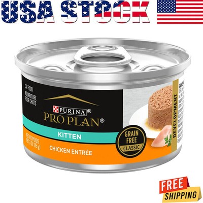 Chicken Wet Cat Food Grain-Free 25 Essential Vitamins & Minerals Kittens 24 Pack
