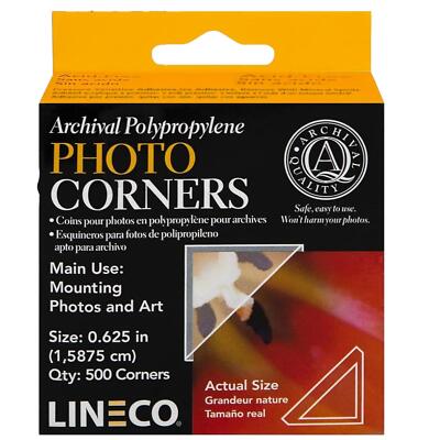Lineco transparente Foto-/Bild-Montageecken 1,6 cm (5/8 Zoll) 500 Stück