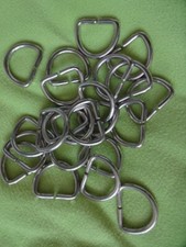 23 Stück Halbringe D-Ringe 21 mm offen halbrund silber chrom Tasche