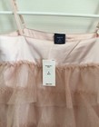 NWT GAP spring Easter mauve gold tulle ruffles dress size S 6/7 — photo 2