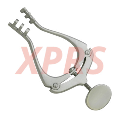 Jansen Retractor, 4.25'', 3'' Spread, 3x3 Blunt Prongs, 10mm Deep, Prem. German