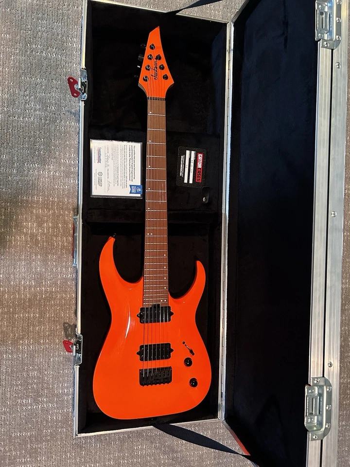 Jackson Pro Series Signature Misha Mansoor Juggernaut HT7 - Neon Orange - Image 2 of 4