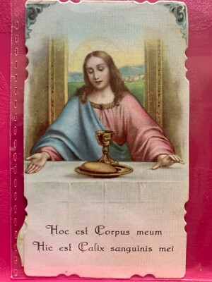 SANTINO HOLY CARD, HOC EST CORPUS MEUM -REF. 11600