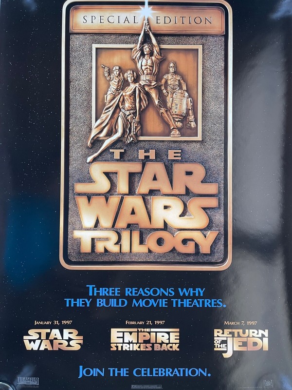 1997 Star Wars Trilogy Empire Jedi Special Edition One Sheet - vintage original