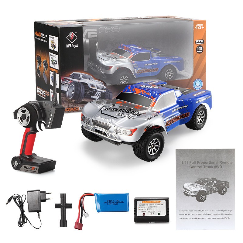 Wltoys A969B RC Car, 1/18   4WD 70Km/H High Speed