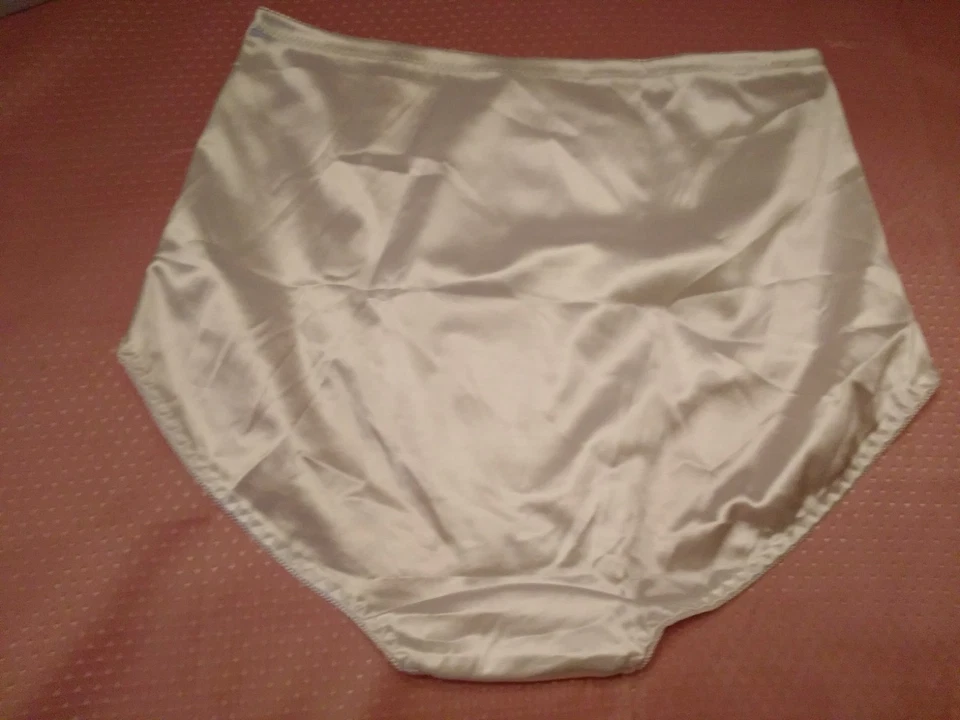 Modelador de bragas 4XL blanco segunda piel satinado brillante bolsillo sedoso Foto 2 de 4