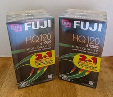 Fuji HQ/PRO 120 VHS Cassette Tapes Lot of 6 High Grade 6hr New Sealed