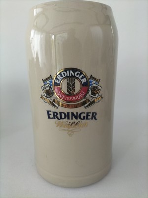 Brauereikrug Bierkrug Erdinger Weißbier 1,0 Liter