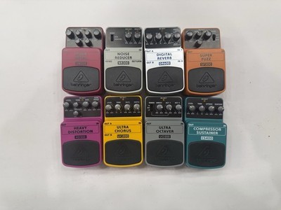Behringer Chorus Distortion Fuzz Octaver Reverb Guitar Effect Pedal Lot Of 8