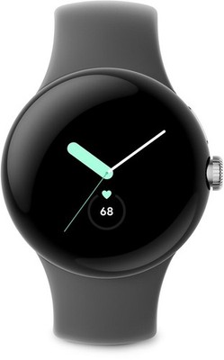 Google Pixel Watch WiFi, inkl. Sportarmband charcoal 41mm Edelstahlgehäuse
