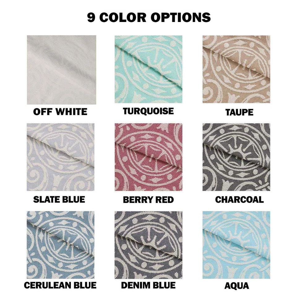 Juego de colcha medallón tradicional jacquard mezcla de algodón ligero Adalie Foto 2 de 3