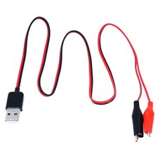 1Pc Alligator Test Clips Clamp to USB Male Connector Power Supply Adapter HsQH