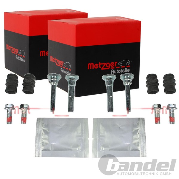 2X Metzger FÜHRUNGSHÜLSEN-SATZ Bremssattel Hinten Passend FüR Hyundai Matrix San-image