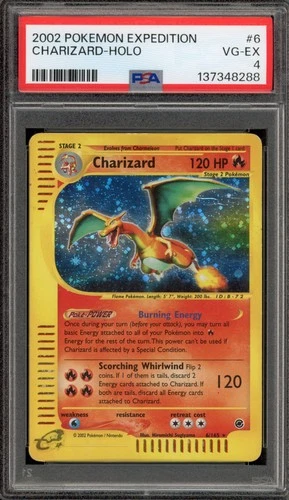 Pokemon Charizard Expedition Holo Rare #6 PSA 4