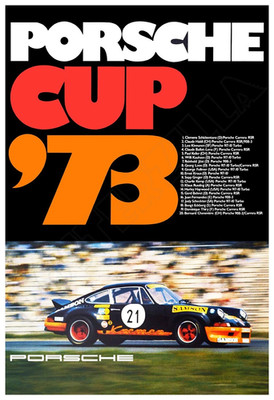 Porsche Cup 1973 Vintage Racing Car Classic Poster
