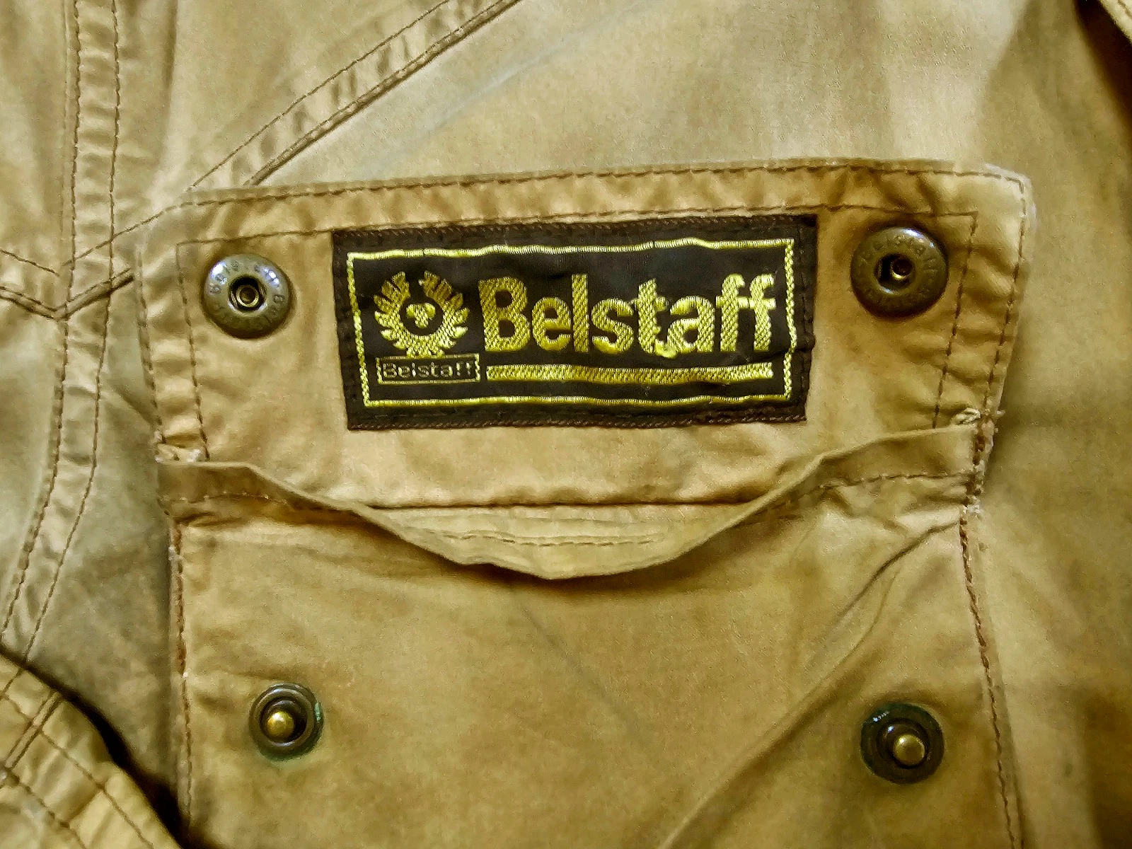 HOT VTG Men BELSTAFF TRAILMASTER BIKER PARKA BELTED KHAKI WAXED Jacket L (Fit M) - product detail image 9