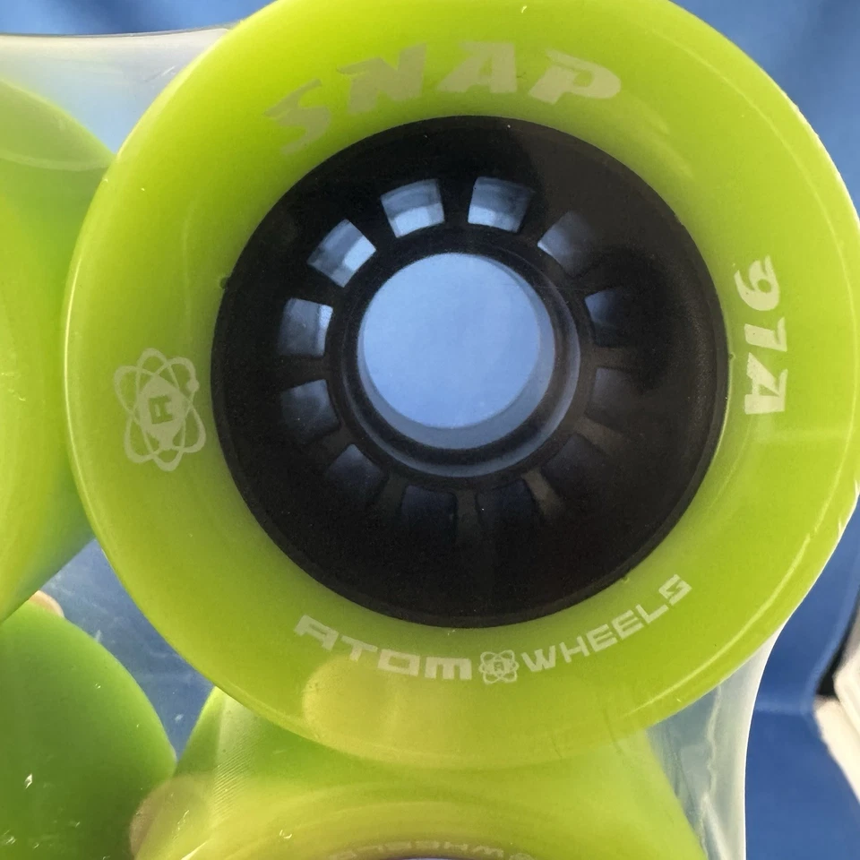 Atom Skates  New Green Snap 91a Indoor Wheels (4 Pack) - Image 2 of 4