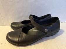 Dansko Shoes Womens Sz 11 / 42 Black Mary Jane Leather Strap Comfort Work Clogs