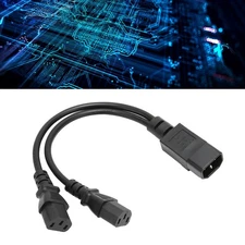 IEC320 C14 auf 2 X C13 Buchse Y Splitter Stromkabel 1 in 2 Out 2500W 10A Power