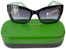 Women's Kate Spade Hello Sunshine Green Black Sunglasses Gradient Tinted Lenses